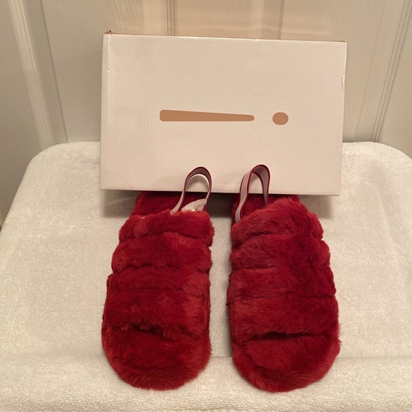 Brand New Miss Morei Red Open Toe Slippers…size 10 - Picture 3 of 8